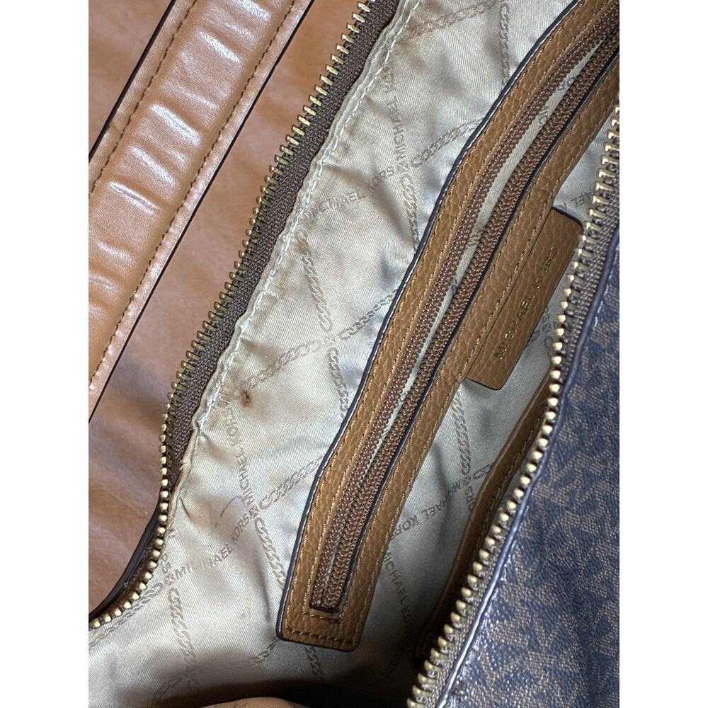Michael Kors Large Luxury Designer Brown Leather Tote Handbag Women. - Picture 12 of 15